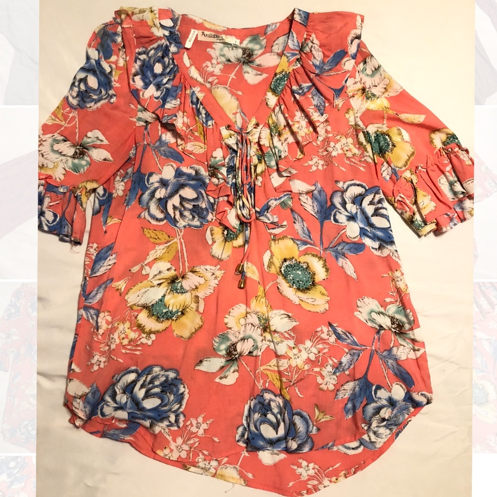 Floral Ruffle Top